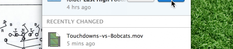 dropbox mac menu