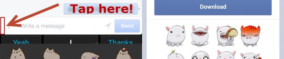 android facebook hidden stickers