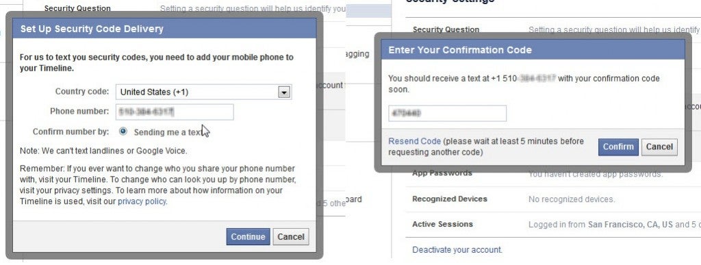 confirm phone number