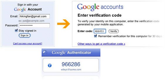 Two step authentification