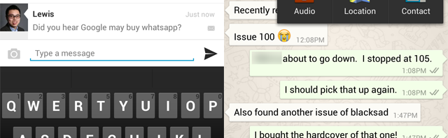 whatsapp google messenger