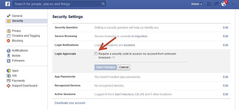 facebook two step facebook two step