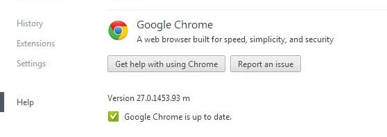 google chrome 27