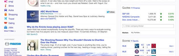 Yahoo! updates homepage news feed with Twitter integration
