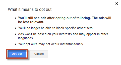 confirm opt out
