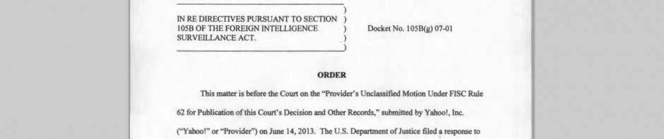 Yahoo court order