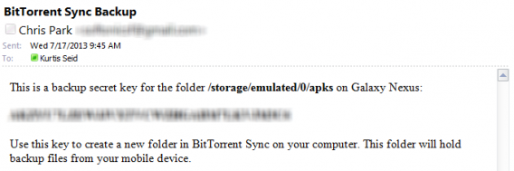 emailed code