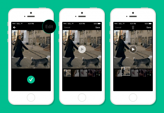 Vine for iOS Time Travel editing