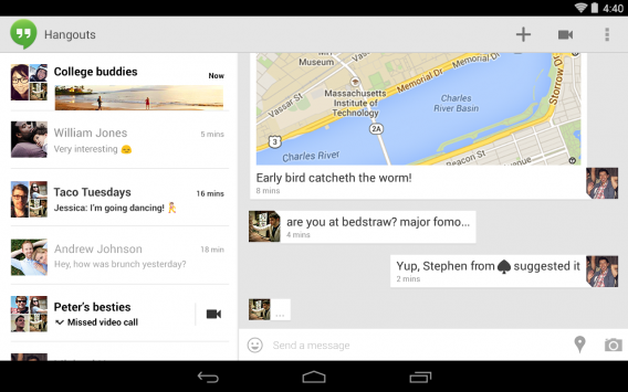 Google Hangouts update