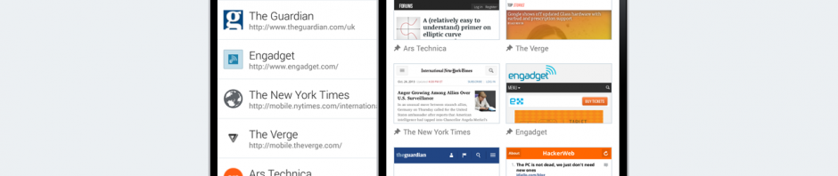 Firefox for Android Home screen