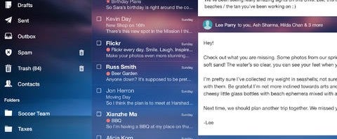 Yahoo! Mail for iOS updated with swipe gestures
