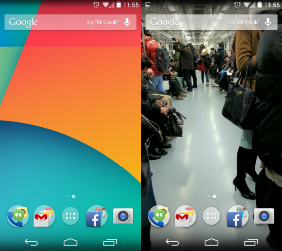 Android 4.4 home screen
