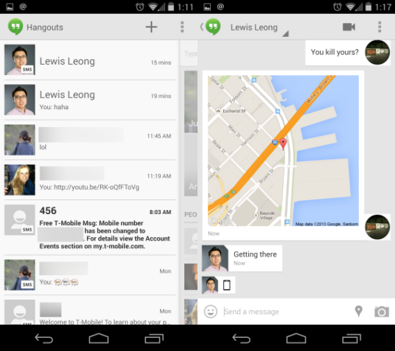 Android 4.4 KitKat Hangouts