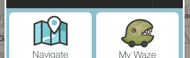Waze updated main menu