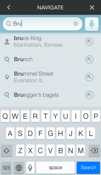 Waze auto complete