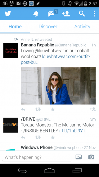 Twitter Home tab Twitter Home tab