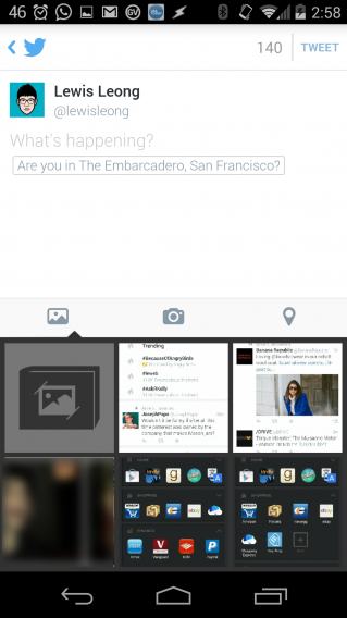 New Twitter compose screen New Twitter compose screen
