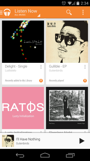 Google Play Music on Android
