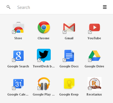 Chrome app launcher