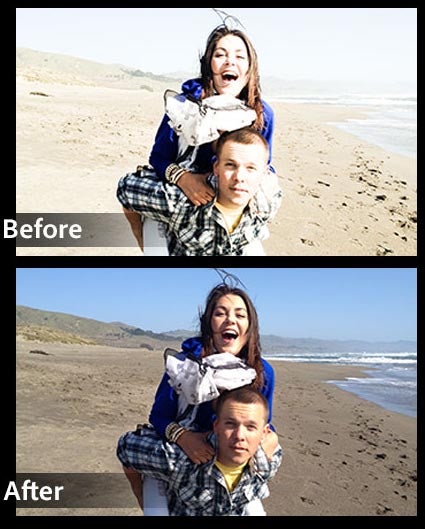 Before-and-after-beach-couple.-Photoshop-Express