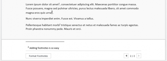 Word Web App foot and endnotes Word Web App foot and endnotes