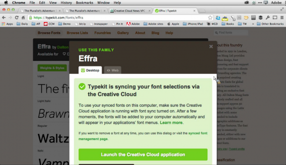 Adobe TypeKit website Adobe TypeKit website