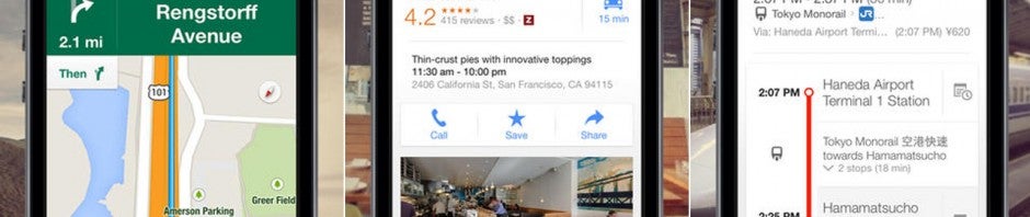Google Maps for iOS update header