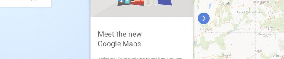 New Google Maps header