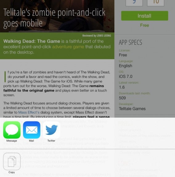Tell your friends about your favorite apps