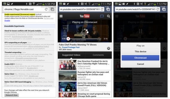 Chrome beta for Android Chromecast support - via Android Police