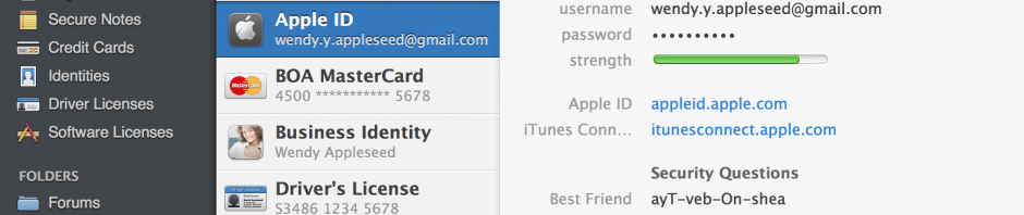 1password for Mac