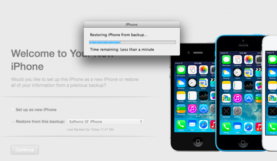 Mac OS X restore from iTunes