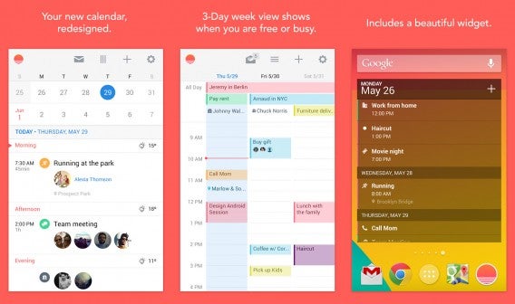 Sunrise Calendar for Android combined