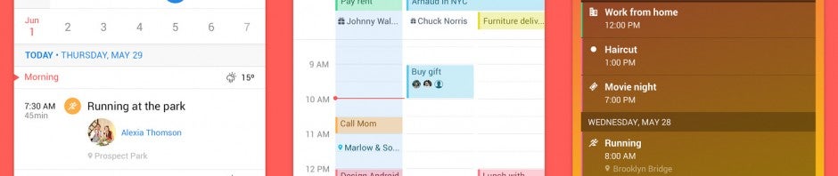 Sunrise calendar app for Android helps you get things done
