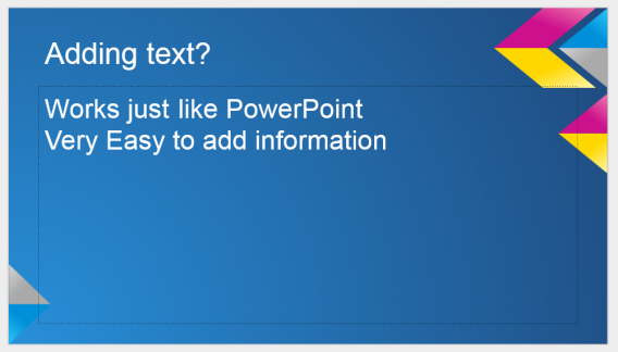 Google Presentation adding text Google Presentation adding text