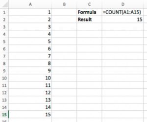 Excel Count Formula