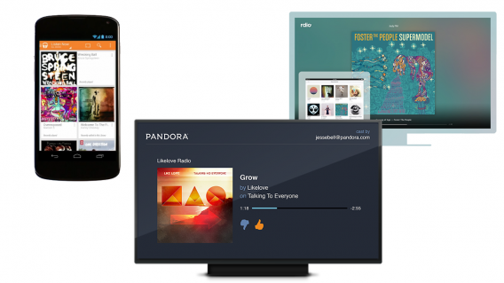 Google Play Music Pandora Rdio Chromecast