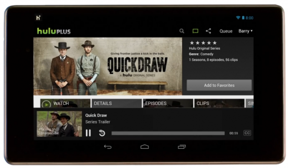 Hulu Plus on Android Chromecast