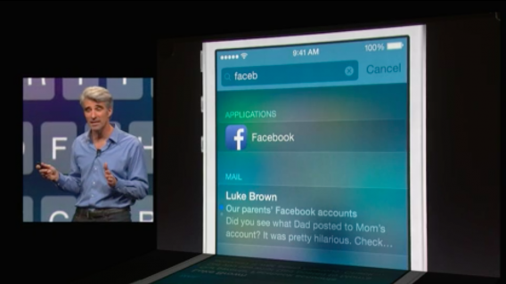 iOS 8 spotlight