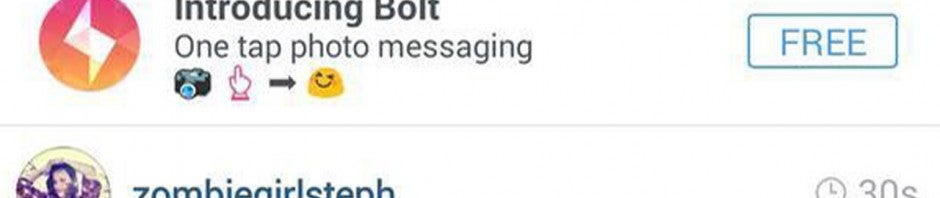 Instagram Bolt leaked ad header