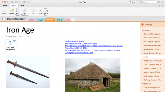 OneNote for Mac attachments
