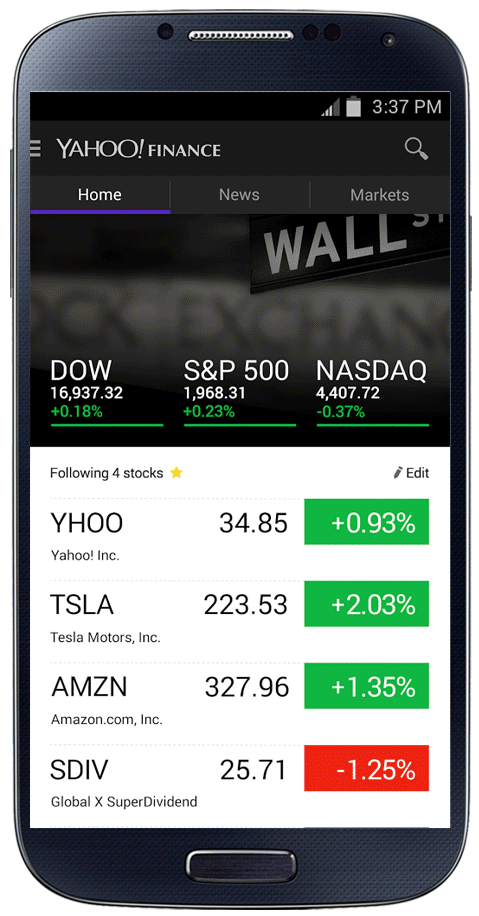 Yahoo! Finance apps redesigned with news and interactive graphs - Softonic
