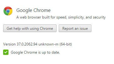 Chrome 64-bit about page
