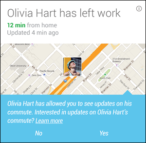 Share your commute using Google Location History