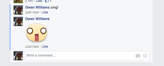 Facebook experiments with sticker comments via The Next Web