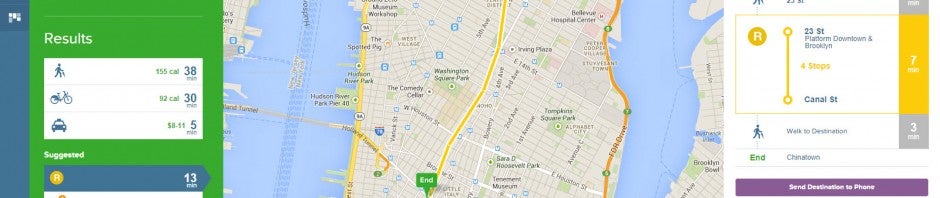 Citymapper NYC route calculations