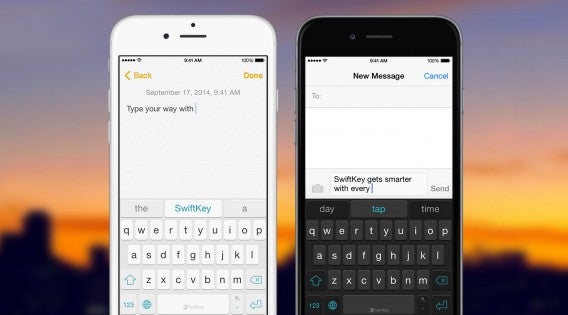 SwiftKey for iPhone sunset