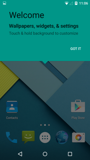 android 5.0 lollipop home screen