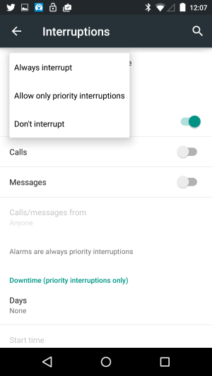 android 5.0 lollipop interruptions