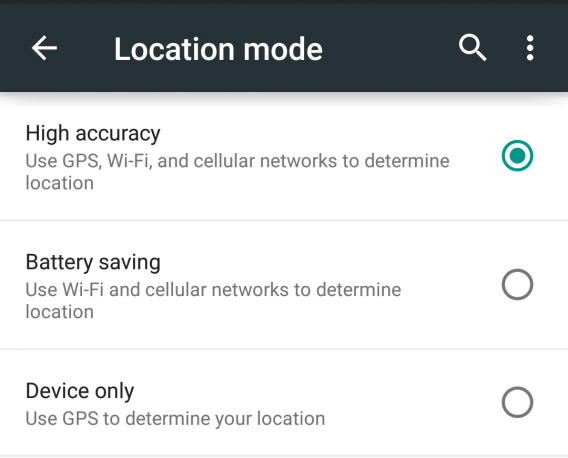 android 5.0 lollipop location